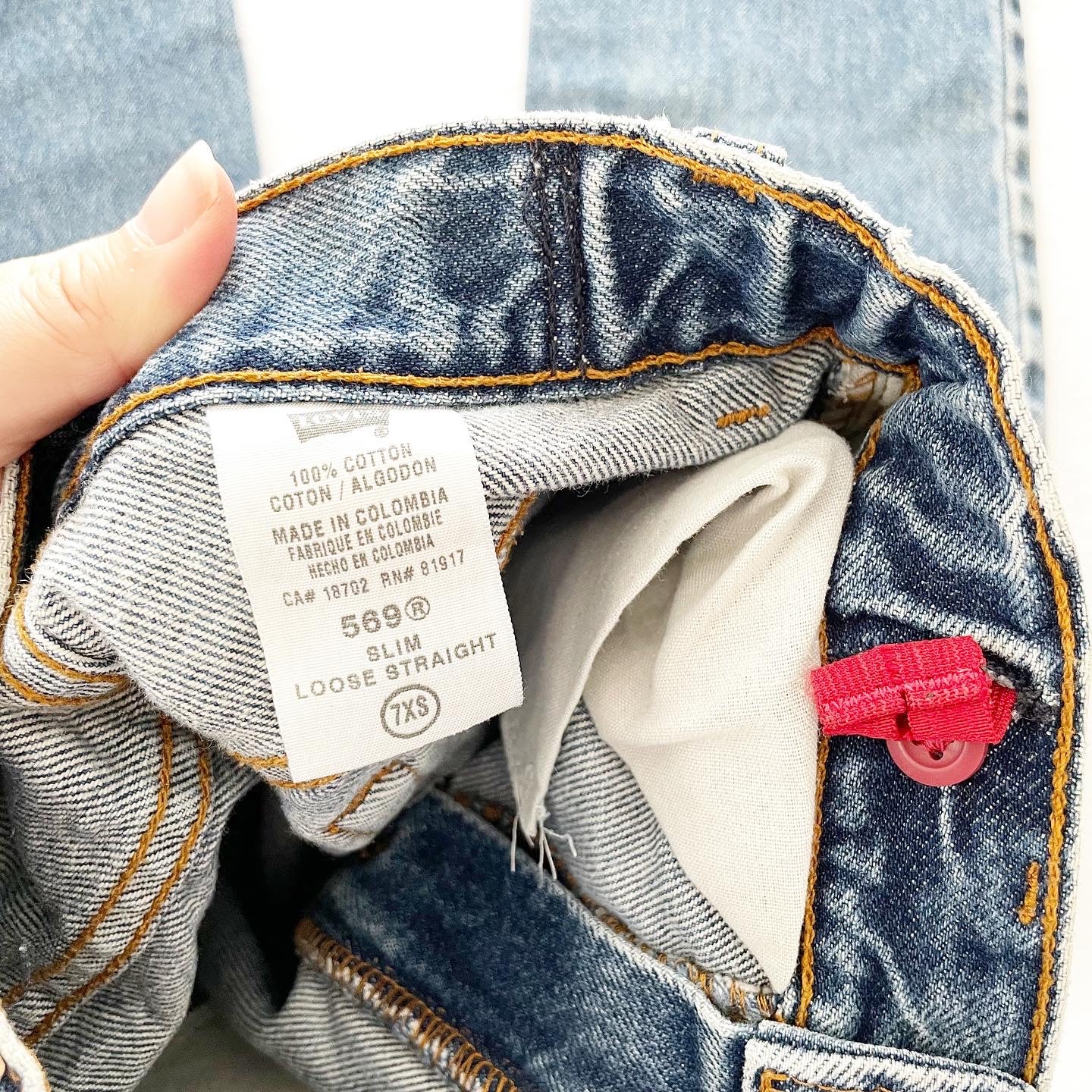 Levi’s 569 Slim Loose Jeans - Yellow Clover Vintage Kids Clothes