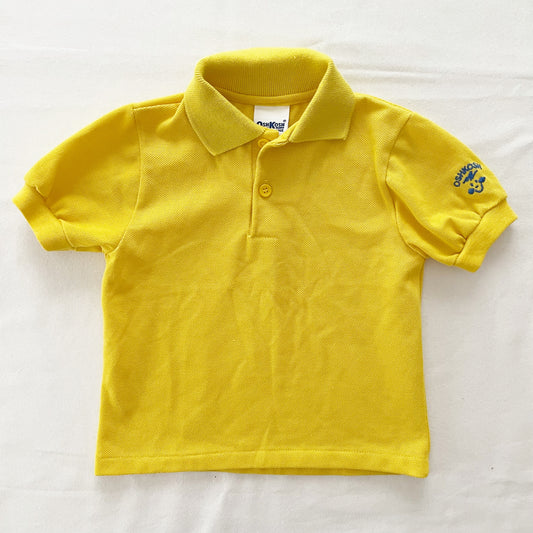 OshKosh Embroidered Sleeve Polo - Yellow Clover Vintage Kids Clothes