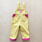 OshKosh Yellow and Pink Overalls - Yellow Clover Vintage Kids Clothes