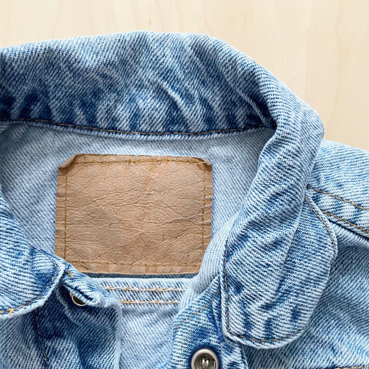 Levi’s Light Wash Orange Tab Jacket - Yellow Clover Vintage Kids Clothes