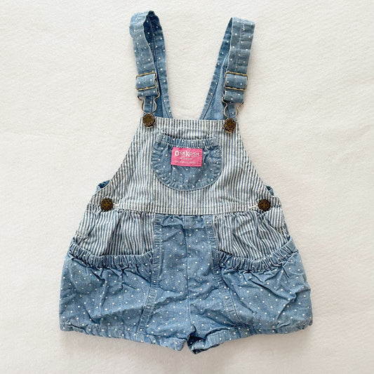 OshKosh Stripes + Dots Shortalls - Yellow Clover Vintage Kids Clothes