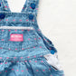 OshKosh Denim Flower Woven Skirtall - Yellow Clover Vintage Kids Clothes