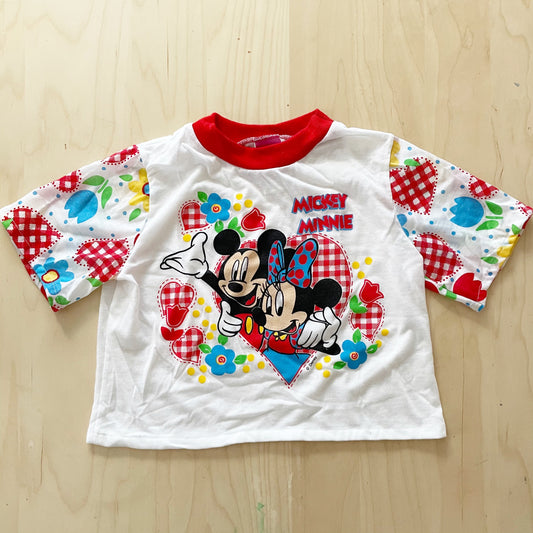 Vintage Mickey + Minnie Pajama Top - Yellow Clover Vintage Kids Clothes