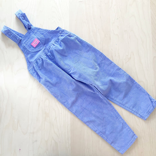 Vintage OshKosh Purple Bow Back Cord Overalls - Yellow Clover Vintage Kids Clothes