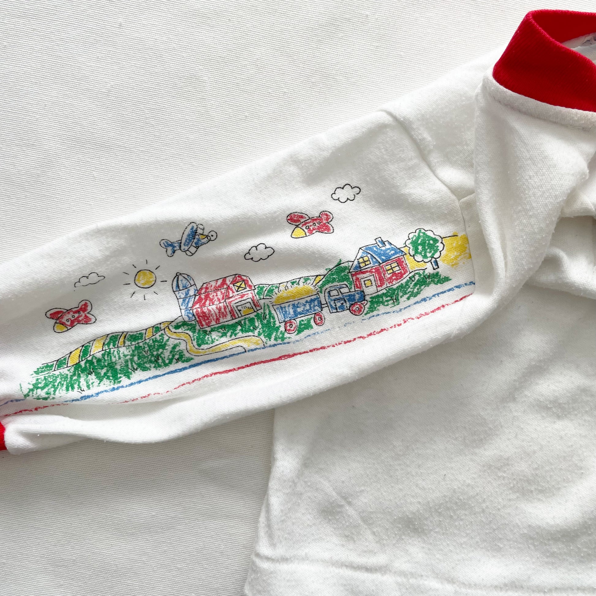 OshKosh Doodle Farm Layer Top - Yellow Clover Vintage Kids Clothes