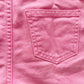 OshKosh Bubblegum Pink Asymmetrical Pocket Shortalls - Yellow Clover Vintage Kids Clothes