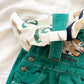 In Design Dinosaur Overalls Set - Yellow Clover Vintage Kids Clothes
