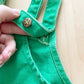 OshKosh Green Shortalls - Yellow Clover Vintage Kids Clothes
