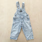 OshKosh Acid Wash Hickory Striped Overalls - Yellow Clover Vintage Kids Clothes