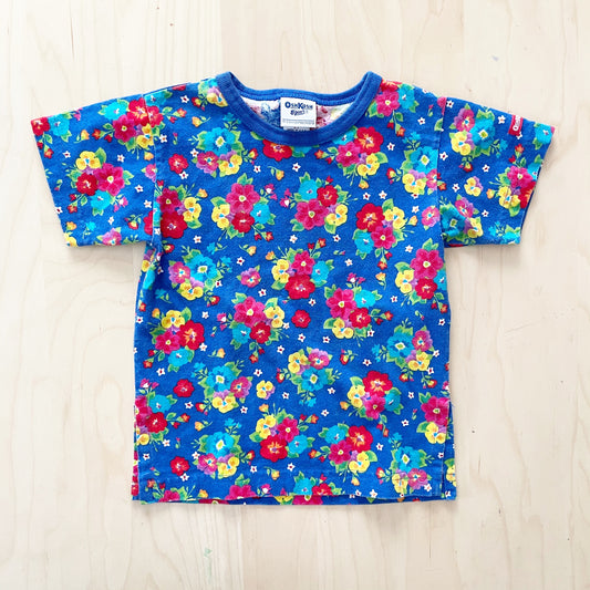 OshKosh Bright Floral Tee - Yellow Clover Vintage Kids Clothes