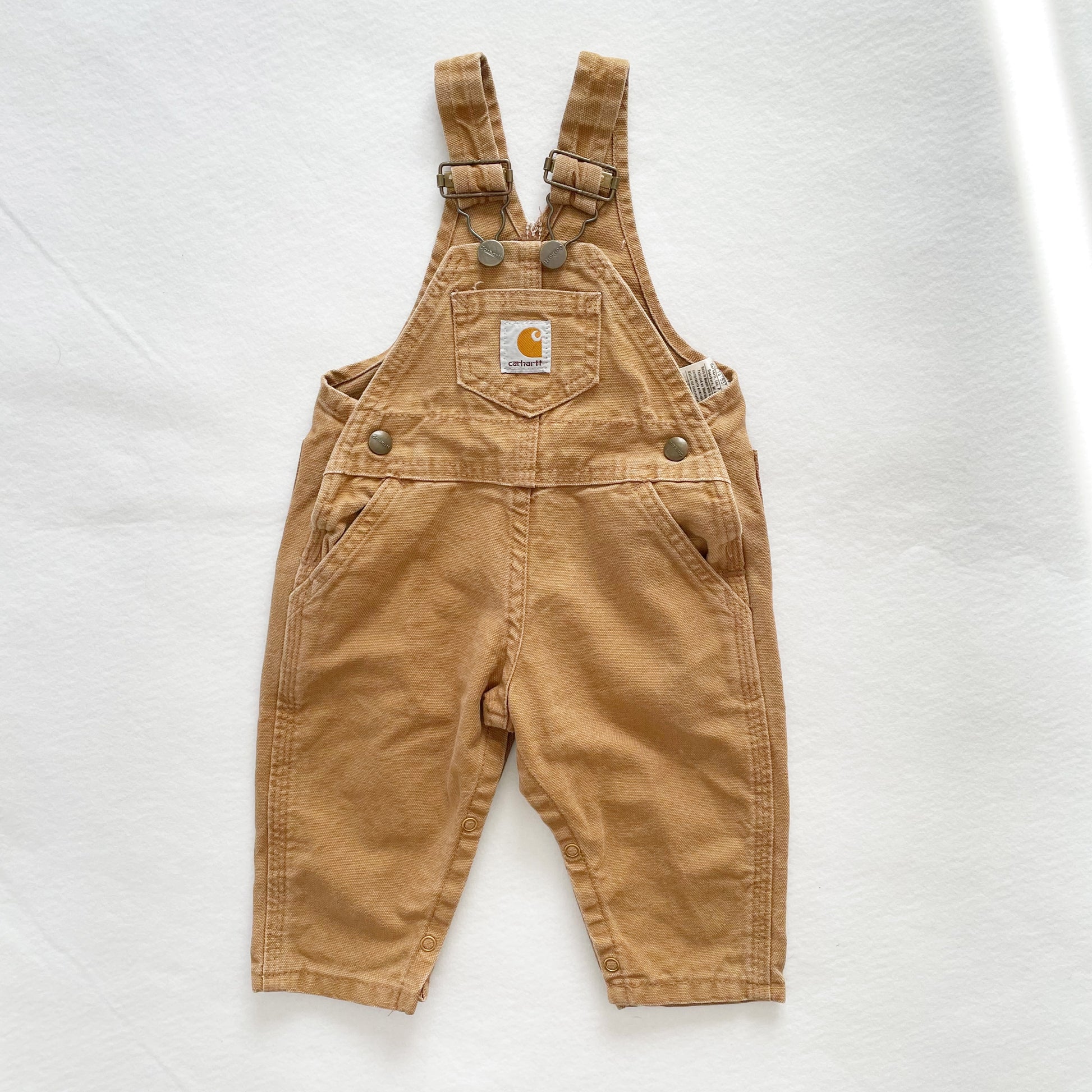 Carhartt Tan Overalls • 12m - Yellow Clover Vintage Kids Clothes