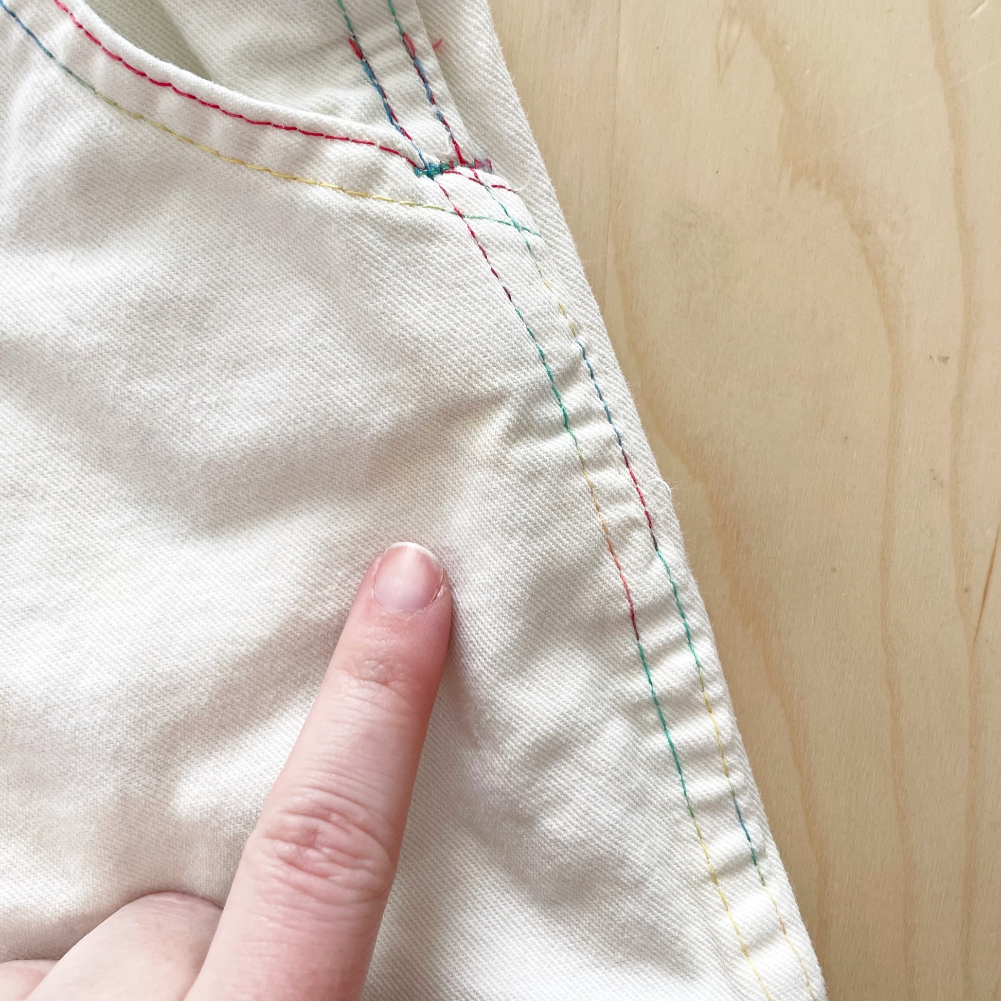 OshKosh White Primary Plaid Shortalls - Yellow Clover Vintage Kids Clothes