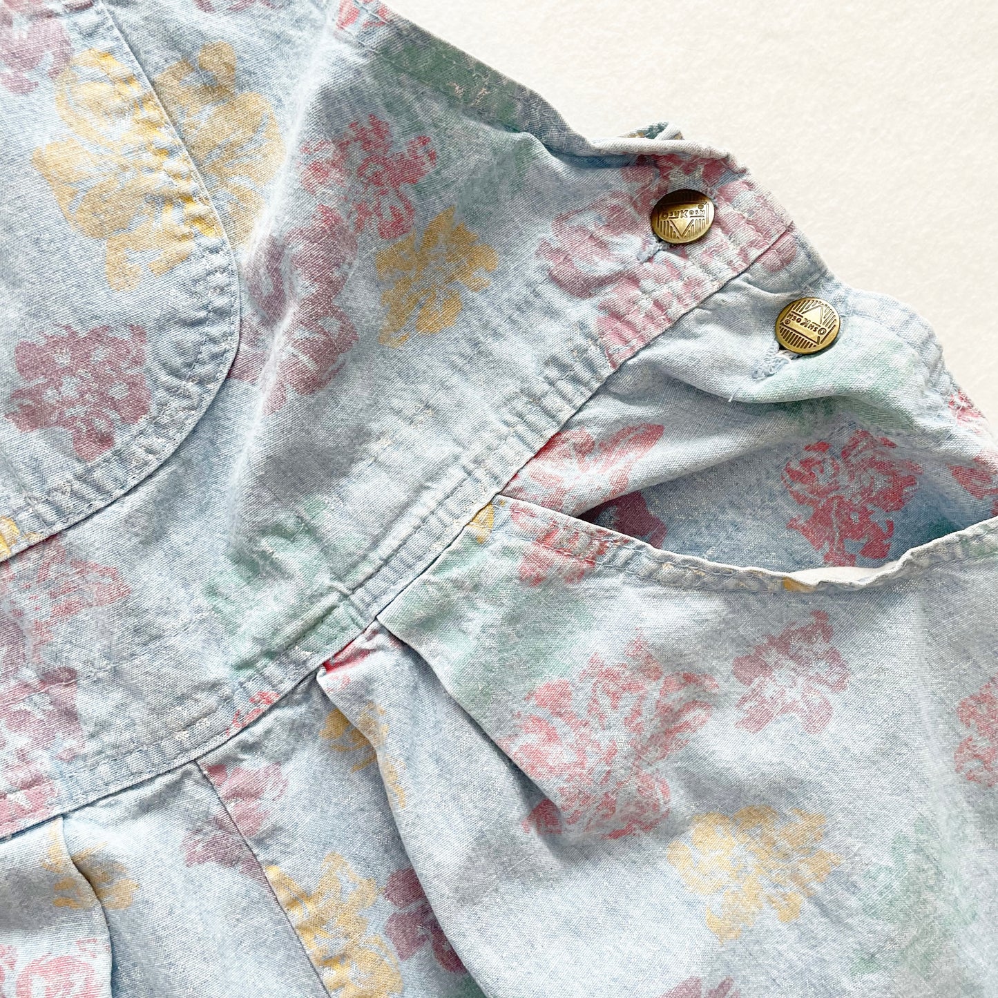 OshKosh Women’s Floral Chambray Shortalls