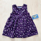 OshKosh Purple Floral Cord Dress - Yellow Clover Vintage Kids Clothes