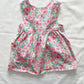 Lee Floral Print Pinafore Dress • 2T - Yellow Clover Vintage Kids Clothes