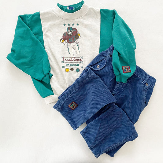 OshKosh Football Champs Set - Yellow Clover Vintage Kids Clothes