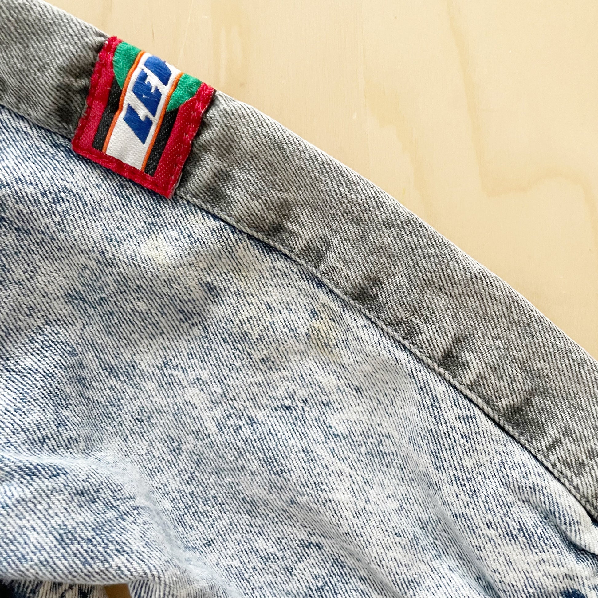 Levi’s Racing Acid Wash Jacket - Yellow Clover Vintage Kids Clothes