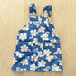 OshKosh Tropical Flower Blue Skirtall - Yellow Clover Vintage Kids Clothes
