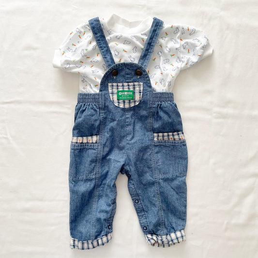 OshKosh Carrots and Bunnies Overalls Set
