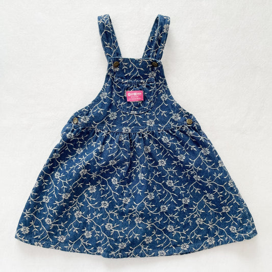 Vintage OshKosh Floral Woven Denim Skirtall