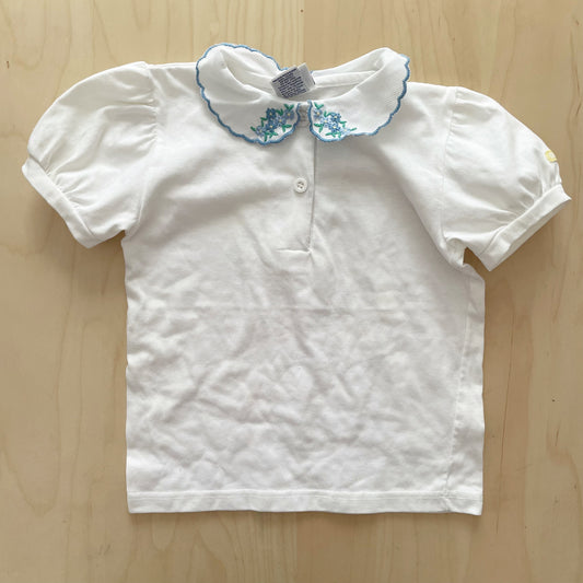 OshKosh Floral Embroidered Collar Too - Yellow Clover Vintage Kids Clothes