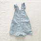 OshKosh Baby Blue Hickory Stripe Shortalls - Yellow Clover Vintage Kids Clothes