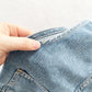 OshKosh Medium Light Wash Denim Shortalls - Yellow Clover Vintage Kids Clothes