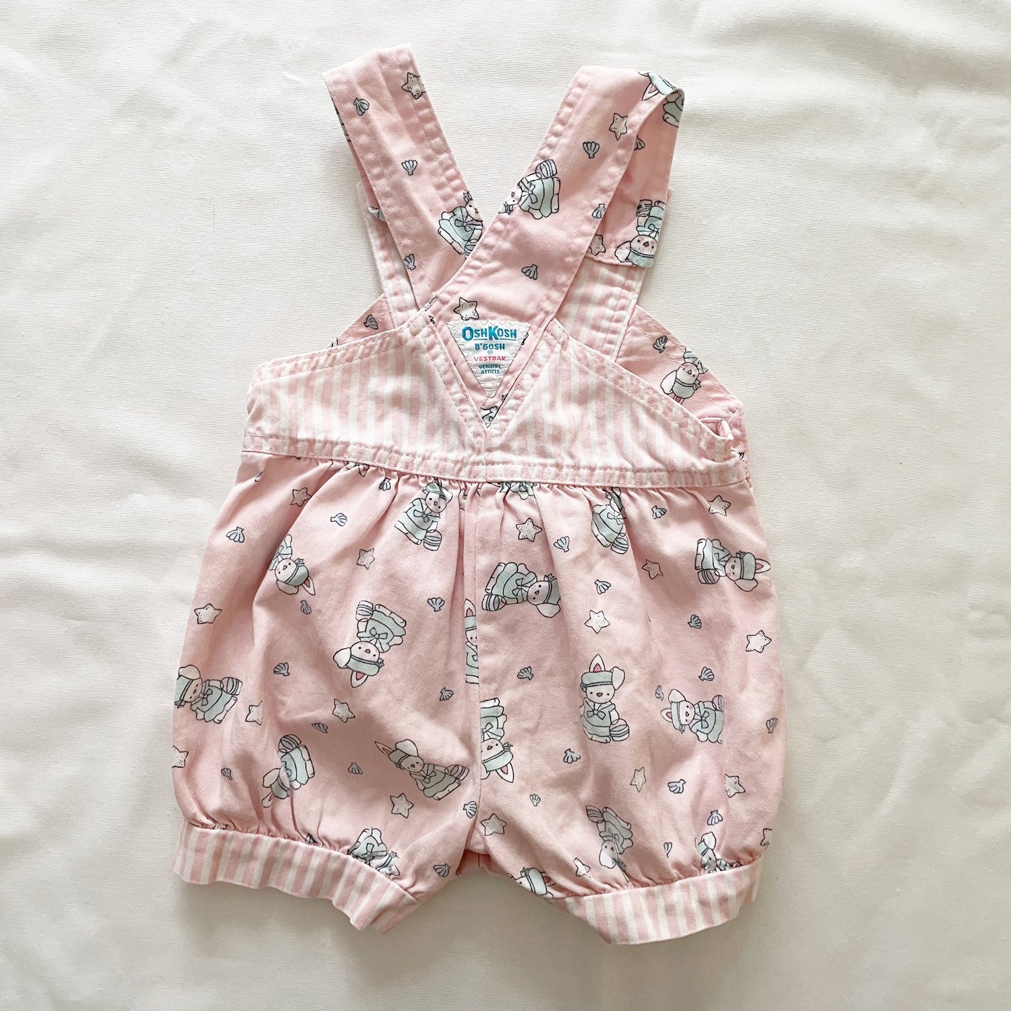 OshKosh Beach Bunny Stripe Bubble Romper