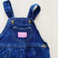 Vintage OshKosh Dark Wash Denim Bubble Romper - Yellow Clover Vintage Kids Clothes