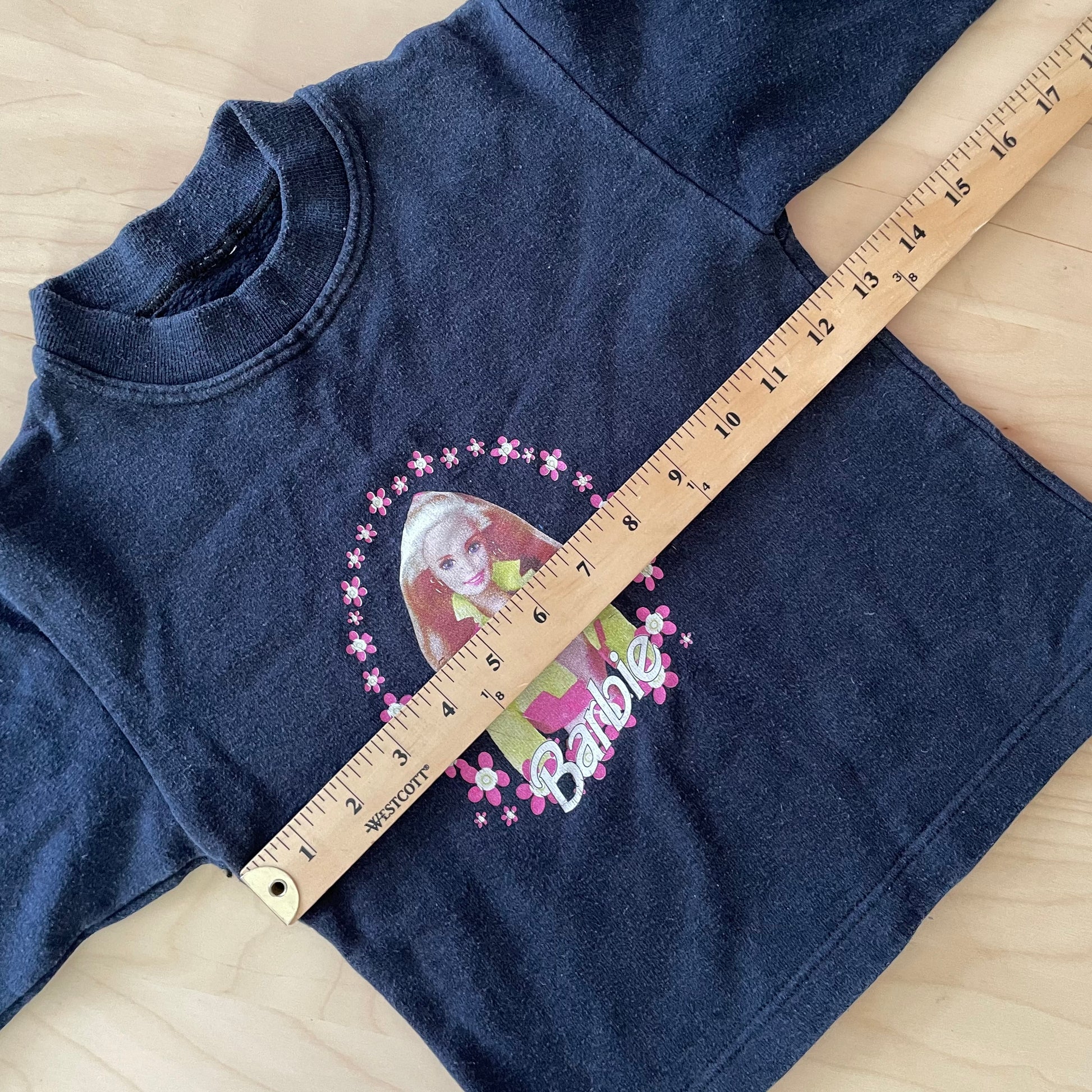 Barbie Black Sweatshirt - Yellow Clover Vintage Kids Clothes