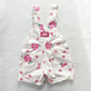 OshKosh Pink Flower Shortalls - Yellow Clover Vintage Kids Clothes