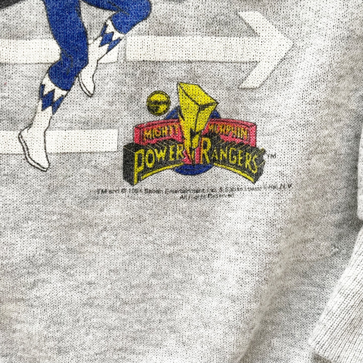 Power Rangers Graphic Sweatshirt • 5/6y? - Yellow Clover Vintage Kids Clothes