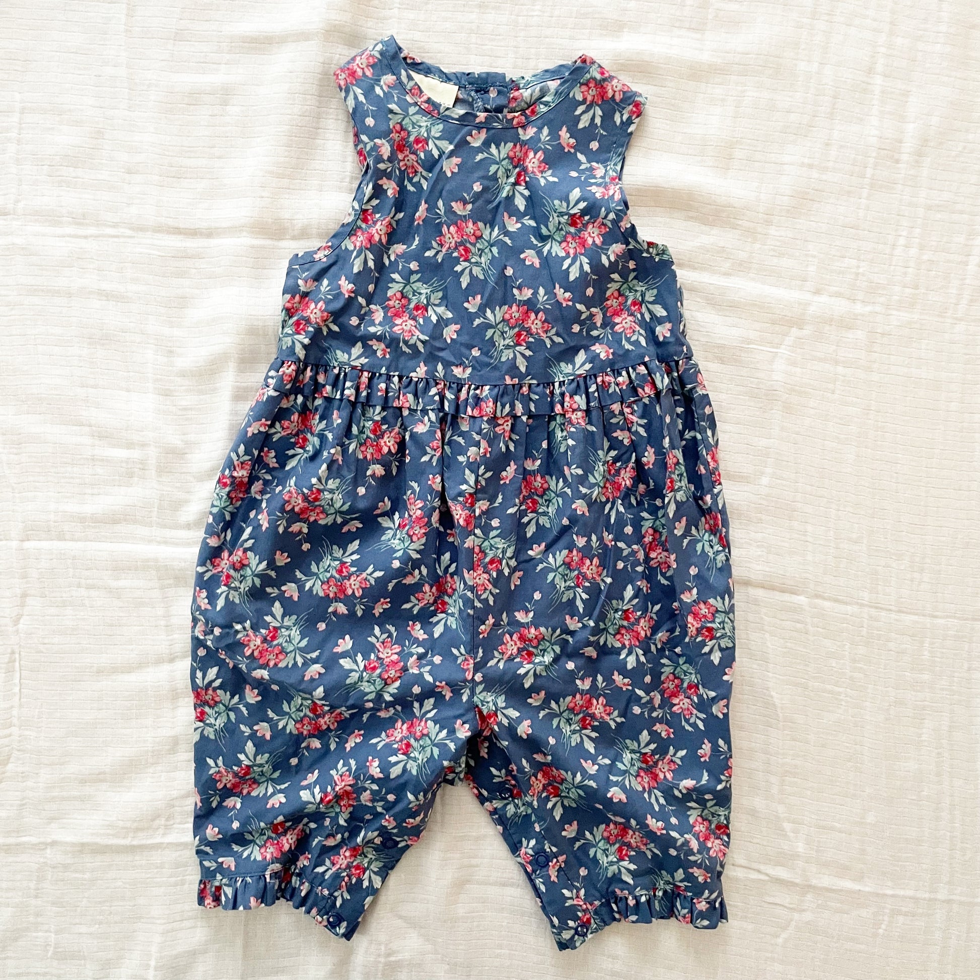 Vintage Laura Ashley Floral Baby Romper