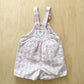 OshKosh Pink and Blue Floral Print Shortalls - Yellow Clover Vintage Kids Clothes