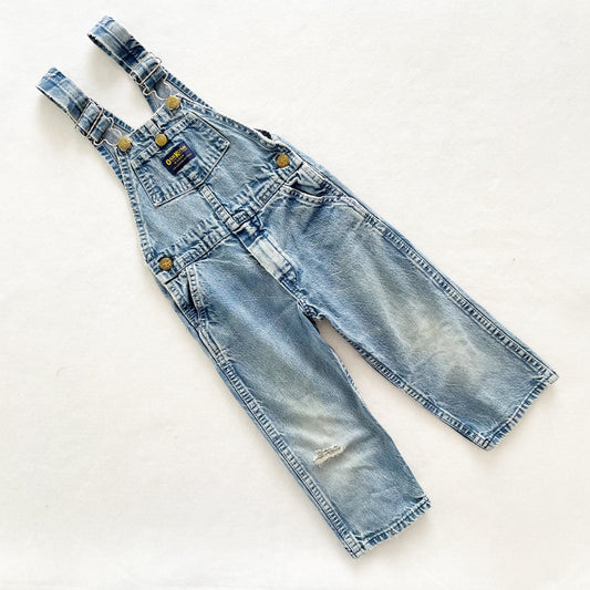 OshKosh Denim Overalls - Yellow Clover Vintage Kids Clothes