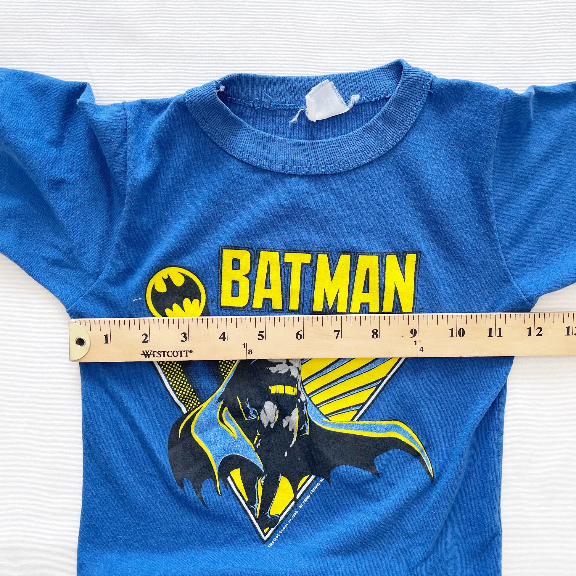 Vintage 1989 Batman Kids Graphic Tee - Yellow Clover Vintage Kids Clothes