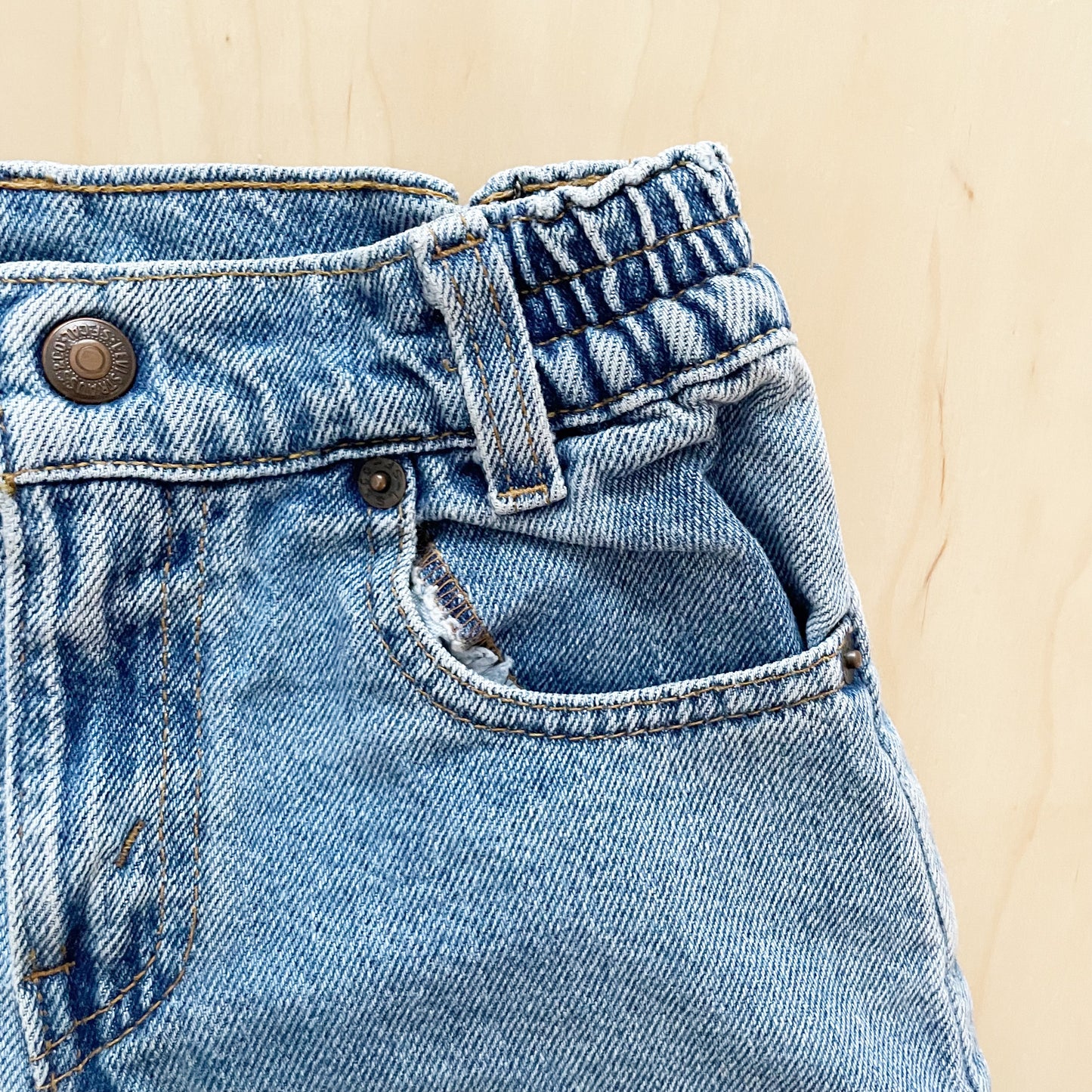 Levi’s 556 Cinched Waist Orange Tab Jeans - Yellow Clover Vintage Kids Clothes