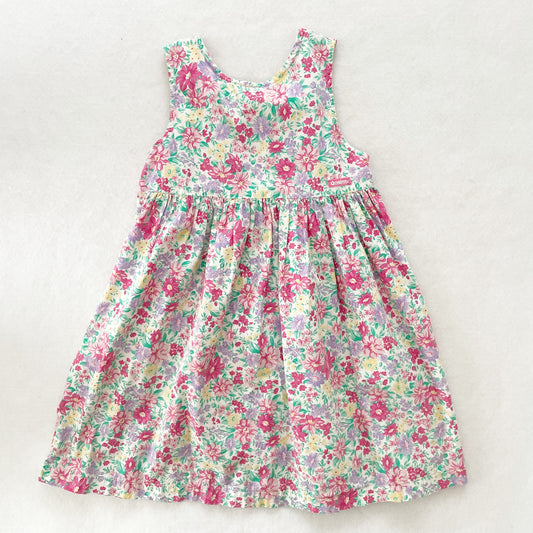 OshKosh Floral Keyhole Dress - Yellow Clover Vintage Kids Clothes