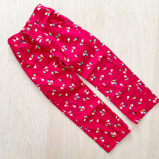 OshKosh Ice Cream Cone Print Pants - Yellow Clover Vintage Kids Clothes