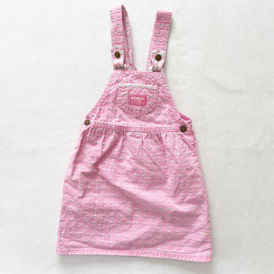 OshKosh Flower Woven Bow Back Skirtall - Yellow Clover Vintage Kids Clothes