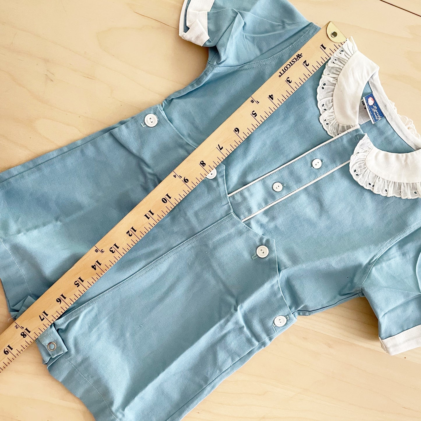 Dandy Duds Button Romper - Yellow Clover Vintage Kids Clothes