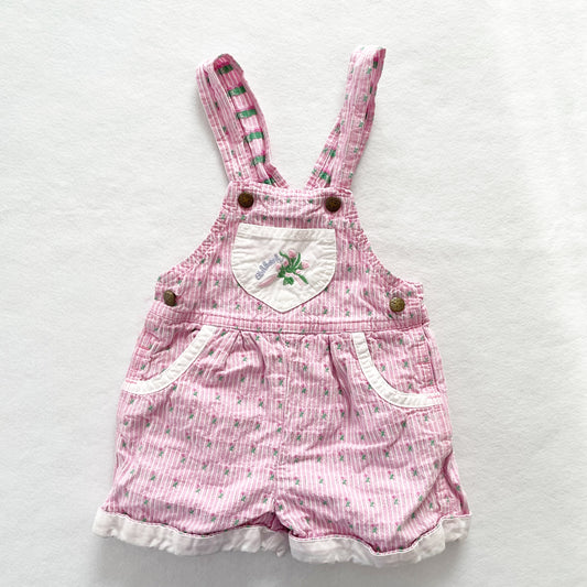 OshKosh Floral Woven Shortalls - Yellow Clover Vintage Kids Clothes