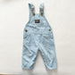 OshKosh Light Blue Hickory Stripe Overalls - Yellow Clover Vintage Kids Clothes