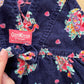 OshKosh Floral Bouquet Bow Front Cord Dress