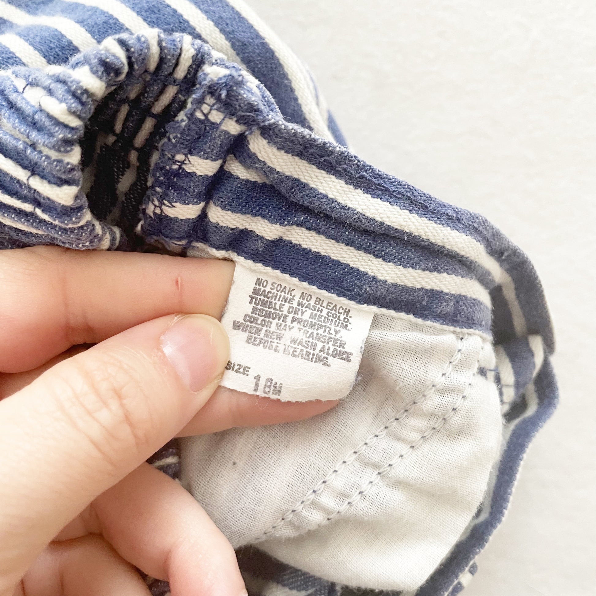 OshKosh Blue Stripe Pants - Yellow Clover Vintage Kids Clothes