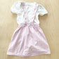 Vintage OshKosh Lilac Striped Skirtall Set - Yellow Clover Vintage Kids Clothes