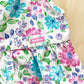 Vintage OshKosh Bright Floral Tie Back Dress - Yellow Clover Vintage Kids Clothes