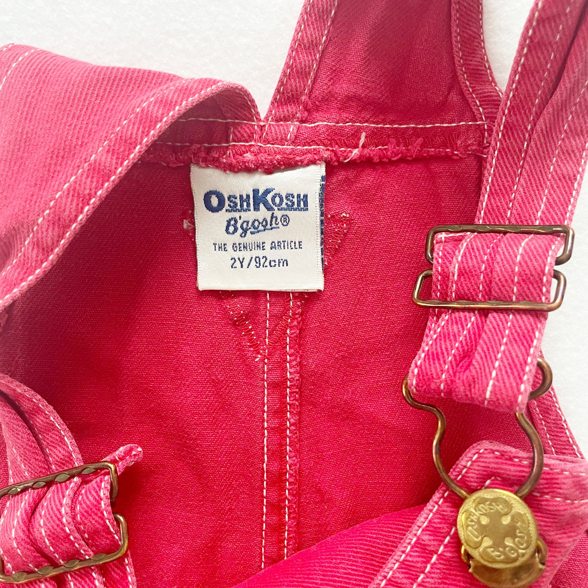 OshKosh Red Overalls - Yellow Clover Vintage Kids Clothes
