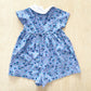 OshKosh Periwinkle Floral Romper - Yellow Clover Vintage Kids Clothes