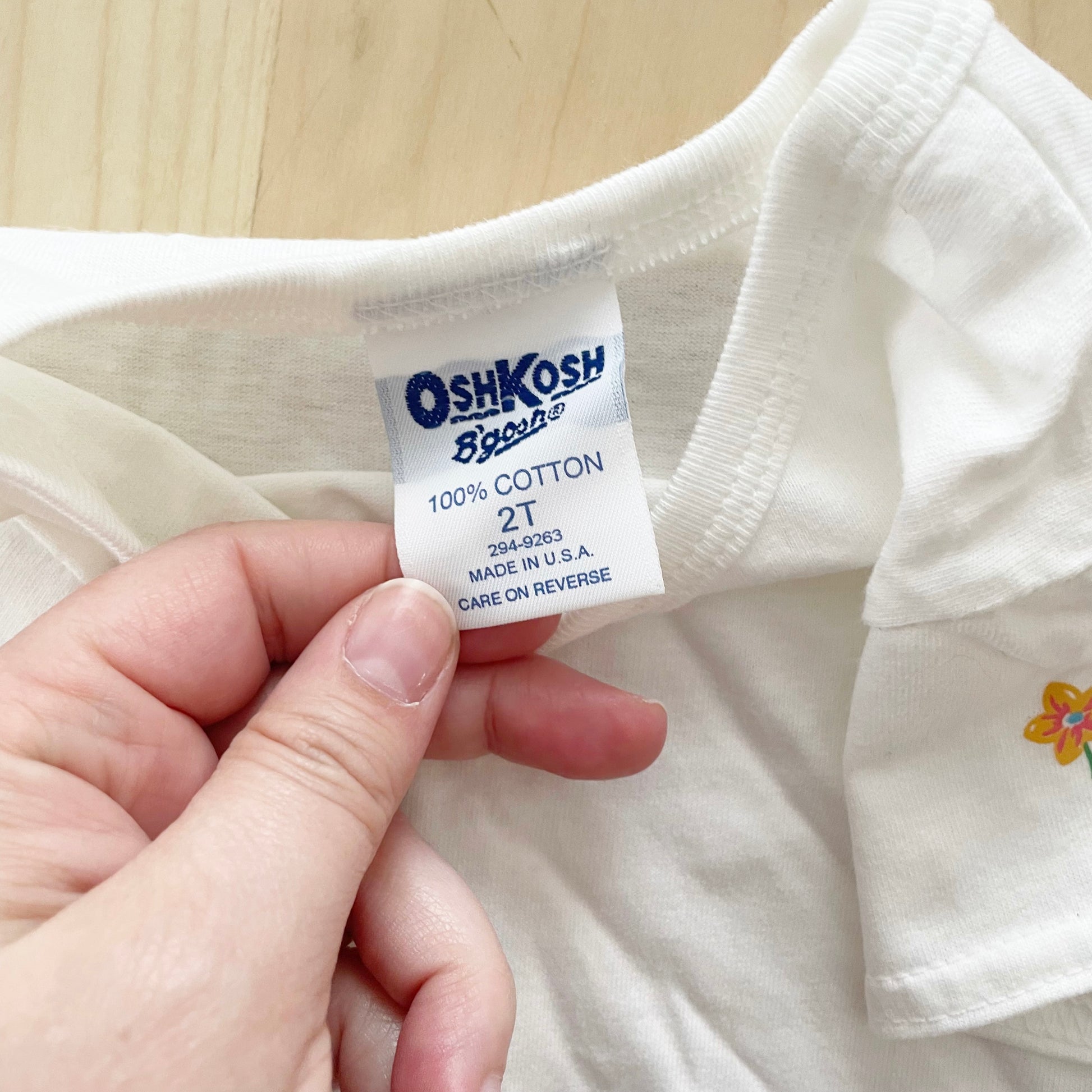 Deadstock OshKosh Daisy Flower Layer Top - Yellow Clover Vintage Kids Clothes
